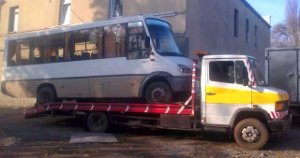 Фото эвакуации микроавтобуса